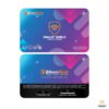 Card contactless cu cip RFID si NFC pentru protejarea cardurilor bancare, model Bubblicious
