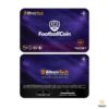 Card contactless RFID si NFC pentru protejarea cardurilor bancare, model FootballCoin-XFC